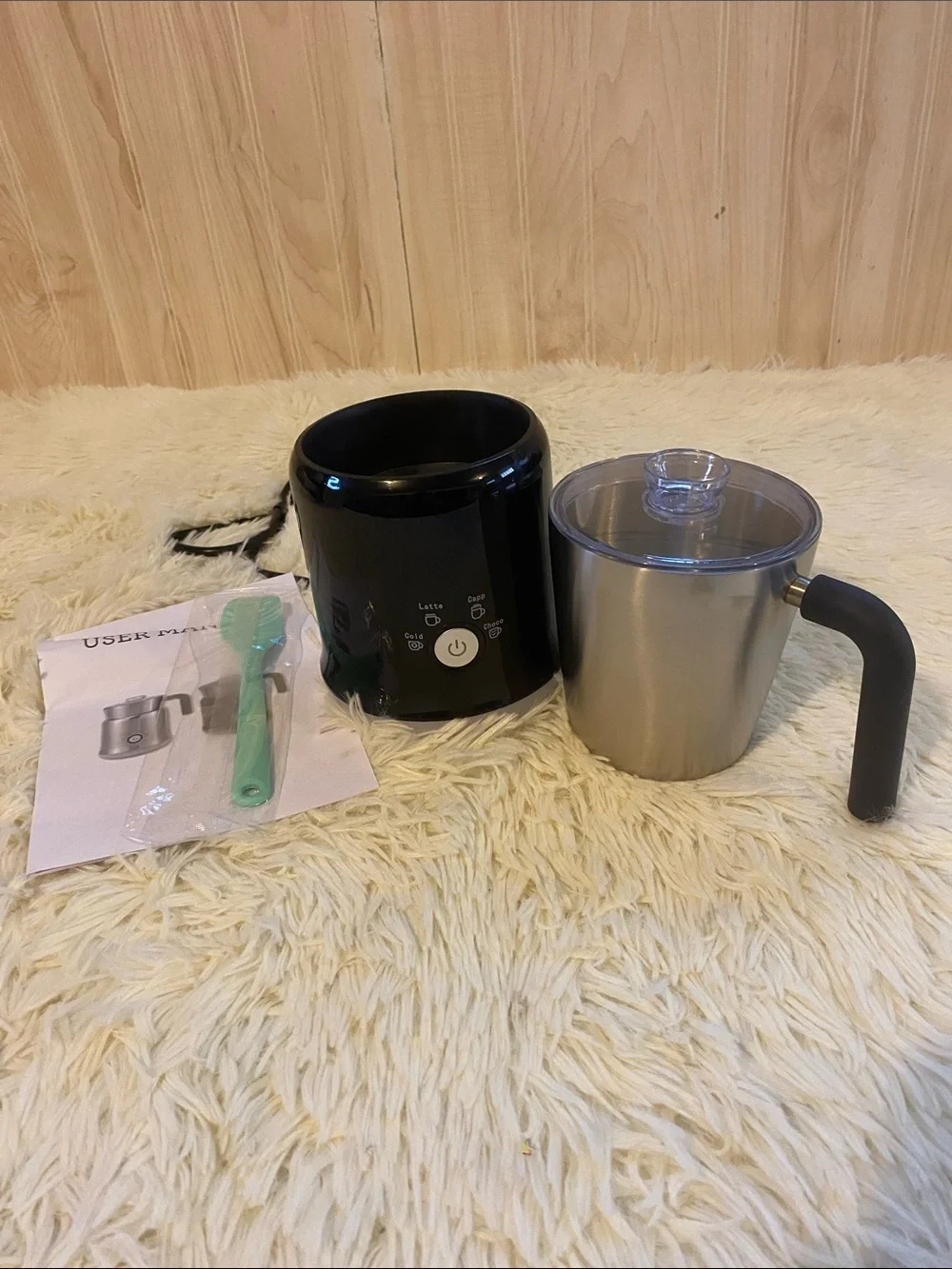 Milk Frother 4-in-1 Electric Milk Frother - Black